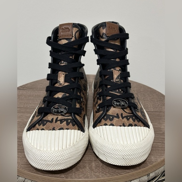 Coach x Guang Yu High Top Leather Sneakers - Picture 2 of 14